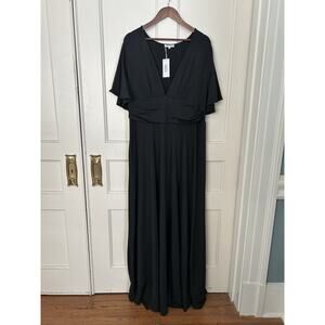 Baltic Born Emberly Maxi Dress Womens Size 3X Black Classic Sexy Neutral NWT